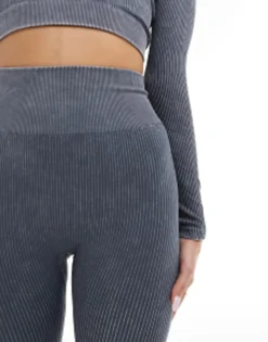 Trousers & Leggings*4505 Icon Seamless Rib Gym Leggings In Washed Grey