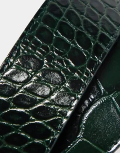 Belts*& Other Stories Mid Waist Belt In Croc Green