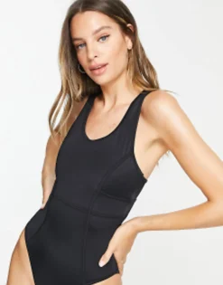 Swimwear & Beachwear*4505 Tall Active Swimsuit With Open Back Detail Black