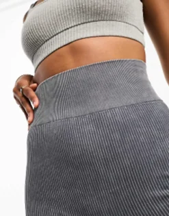 Tall*4505 Tall Icon Seamless Rib Legging In Grey Washed Grey