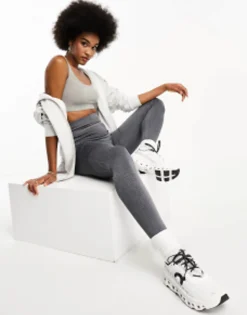 Tall*4505 Tall Icon Seamless Rib Legging In Grey Washed Grey