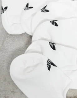 Socks & Tights*adidas Originals Adicolor Trefoil 3 Pack No Show Socks In White
