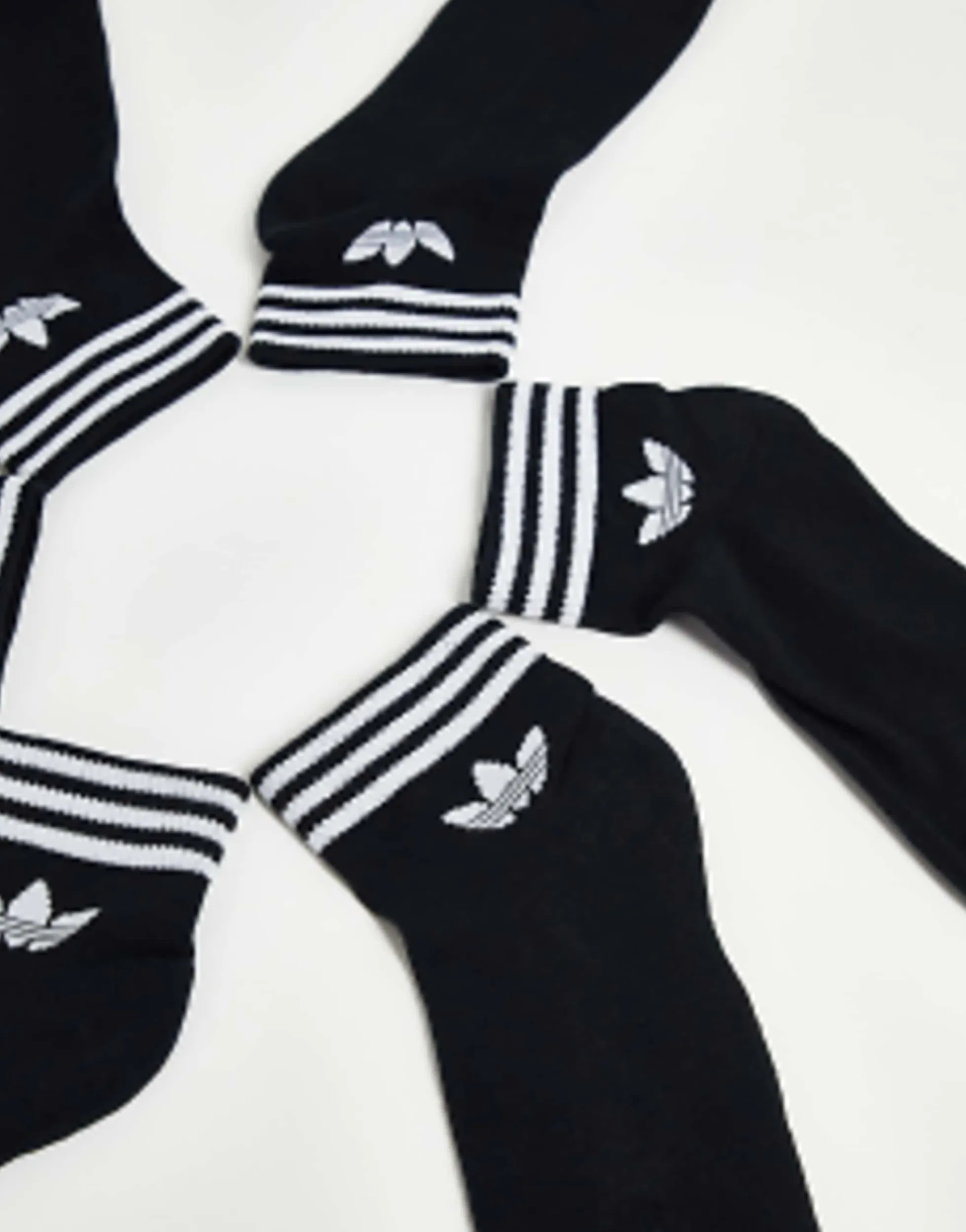 Socks & Tights*adidas Originals Adicolor Trefoil 3 Pack Ankle Socks In Black