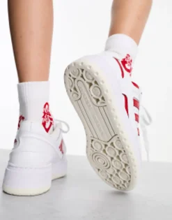 Sportswear*adidas Originals Forum Xlg Platform Trainers In And Red White
