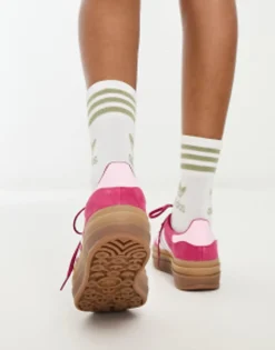 Sportswear*adidas Originals Gazelle Bold Platform Trainers In With Gum Sole Wild Pink