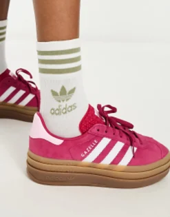 Sportswear*adidas Originals Gazelle Bold Platform Trainers In With Gum Sole Wild Pink