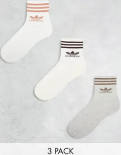 Sportswear*adidas Originals Mid Cut Socks In Neutrals White