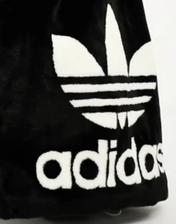 Sportswear*adidas Originals 'Neutral Court' Faux Fur Coat With Trefoil In Black
