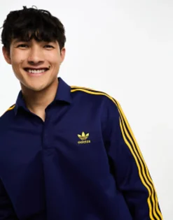Polo Shirts*adidas Originals Superstar Long Sleeve Polo Shirt In Navy Dark Blue