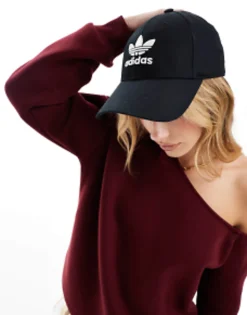 Caps*adidas Originals Trefoil Baseball Cap In Black