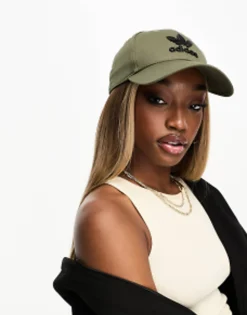 Hats*adidas Originals Trefoil Cap In Olive Khaki Green