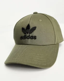 Hats*adidas Originals Trefoil Cap In Olive Khaki Green