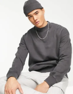 Beanies*ADPT Ribbed Fisherman Beanie In Dark Grey Asphalt