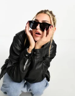 Sunglasses*AJ Morgan Retro Round Sunglasses In Black