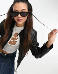 Sunglasses*A.Kjaerbede Jean Rectangle Sunglasses In Black