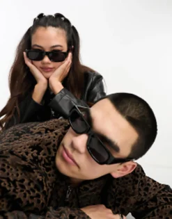 Sunglasses*A.Kjaerbede Jean Rectangle Sunglasses In Black