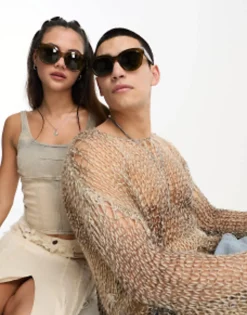 Sunglasses*A.Kjaerbede Lilly Round Sunglasses In Smoke Transparent Brown