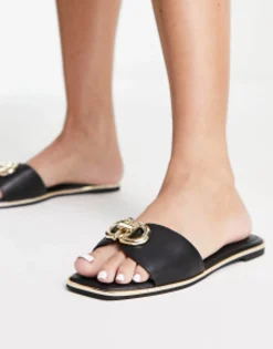 Flat Sandals*ALDO Bellenor Flat Sandals In Black