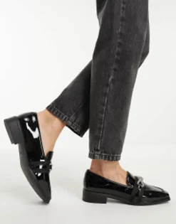 Loafers*ALDO Encore Embellished Loafers In Patent Black