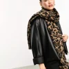 Scarves*ALDO Fischile Leopard Print Scarf Brown