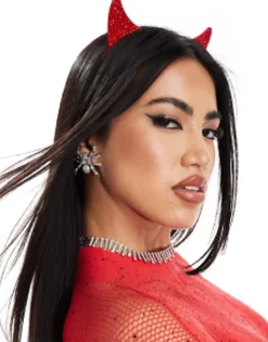 Hair Accessories*Ann Summers Halloween Diamante Devil Horn Headband In Red