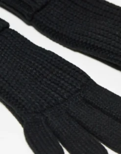 Gloves*Barbour Saltburn Knitted Gloves In Black