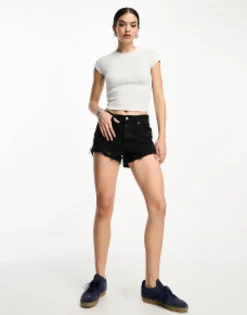 Multipacks*Bershka 2 Pack Ribbed Baby Tee In Light Pink Grey