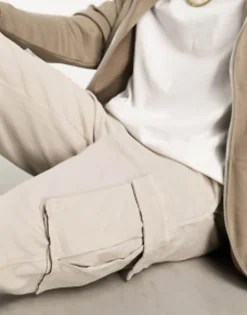 Trousers & Chinos*Bershka Cargo Trouser In Sand