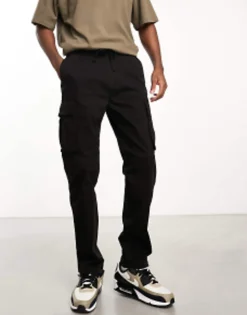 Trousers & Chinos*Bershka Cargo Trouser In Black