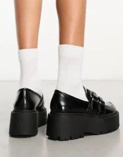 Loafers*Bershka Chunky Loafer With Buckle Detail In Black