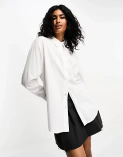 Shirts*Bershka Oversized Shirt In White