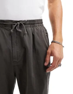 Trousers & Chinos*Bershka Parachute Trouser In Excluisve To Asos Brown