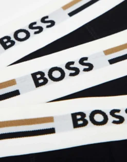 Underwear*BOSS Bodywear Revive 3 Pack Trunks In Black