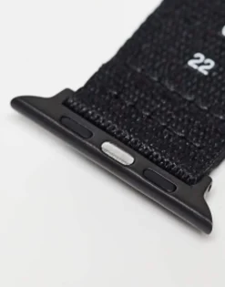 Watches*BOSS Men'S Silicone Logo Apple Watch Strap In Black