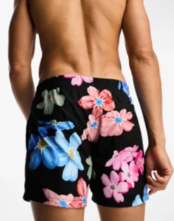 Swimwear*BOSS Bodywear Boss Piranha Floral Print Swim Short In Black