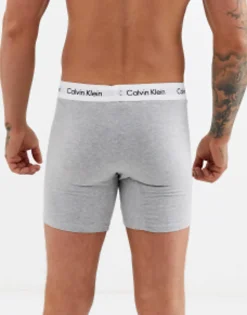 Underwear*Calvin Klein 3 Pack Boxer Briefs In Black,White And Grey Black/White/Grey