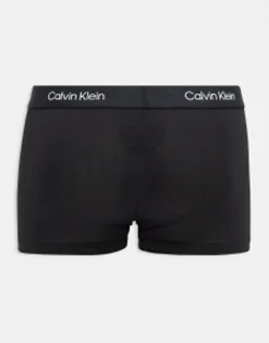 Underwear*Calvin Klein Ck 96 3 Pack Cotton Low Rise Trunks In Black