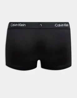 Underwear*Calvin Klein Ck 96 3 Pack Cotton Low Rise Trunks In Multi Black/Grey/White