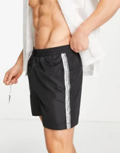 Swimwear*Calvin Klein Core Logo Swim Shorts In Black