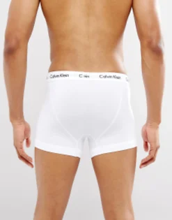 Underwear*Calvin Klein Cotton Stretch 3-Pack Trunks In Black,White And Grey Black/White/Grey