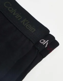 Underwear*Calvin Klein Cotton Stretch 3 Pack Low Rise Trunks In Black