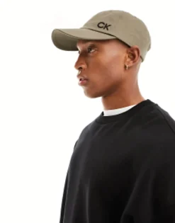 Caps & Hats*Calvin Klein Golf Cotton Twill Cap In Khaki