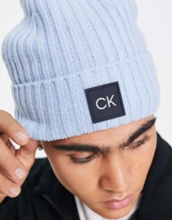 Sportswear*Calvin Klein Golf Losar Knitted Beanie In Light Blue