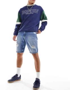 Shorts*Calvin Klein Jeans Cc Regular Denim Shorts In Light Wash Blue Denim Light
