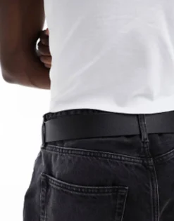 Belts*Calvin Klein Jeans Classic Reversible Leather Belt In Black