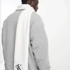 Scarves*Calvin Klein Jeans Embroidered Scarf In White Bright White