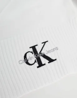 Scarves*Calvin Klein Jeans Embroidered Scarf In White Bright White
