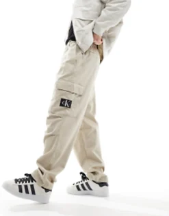 Trousers & Chinos*Calvin Klein Jeans Essential Regular Cargo Pants In Taupe Plaza Taupe