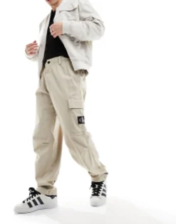 Trousers & Chinos*Calvin Klein Jeans Essential Regular Cargo Pants In Taupe Plaza Taupe