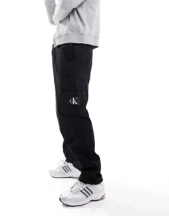 Trousers & Chinos*Calvin Klein Jeans Essential Regular Cargo Pants In Black Ck Black